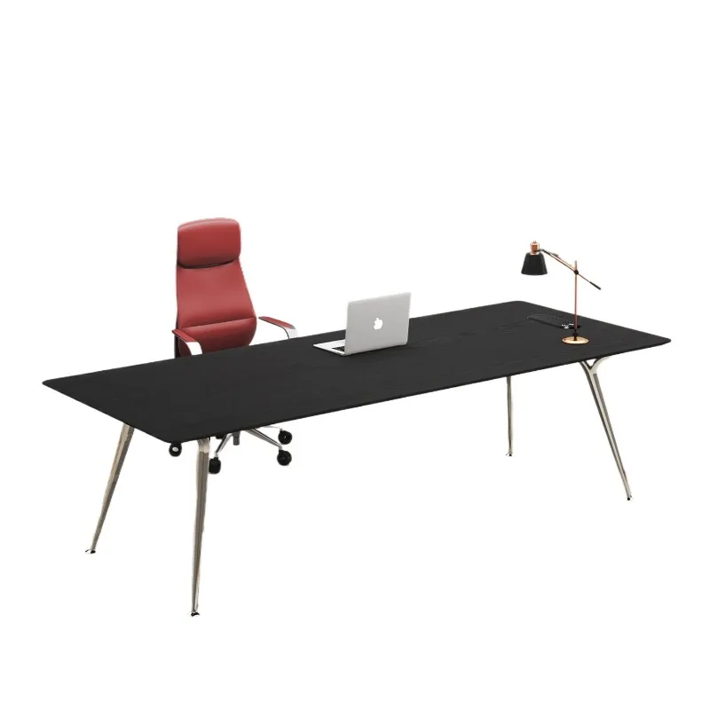 Light luxury high-end desk, simple and fashionable computer desk, black, smart home, workbench