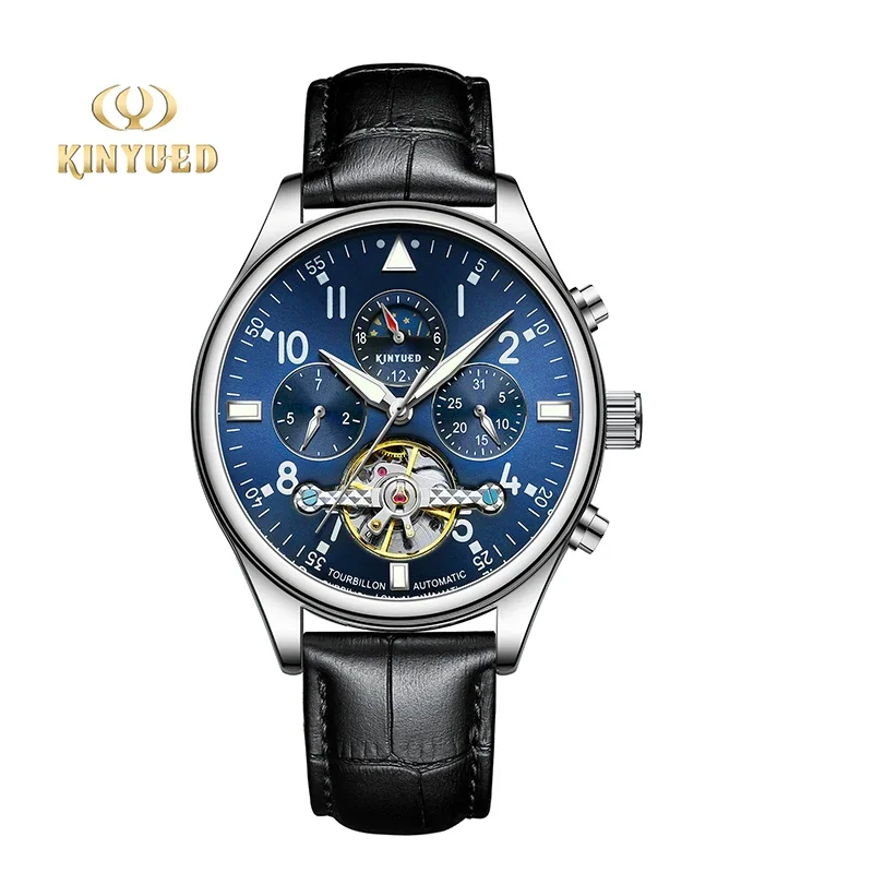 Kinyued Men Mechanical Watch Automatic Watches for Man Hand Clock Wristwatches Business Hands Luminous 30m Waterproof Watches