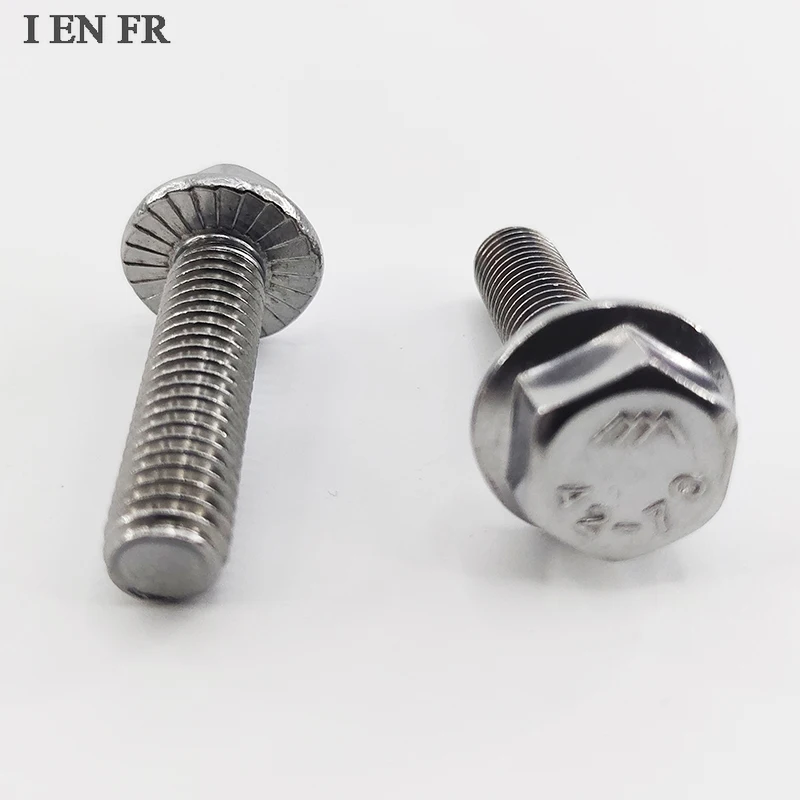 

GB5789 Bolt Fastening Screws 304 Stainless Steel Hardware Hexagon Belt Flange Screw Bolts M5 M6 M8 M10 M12