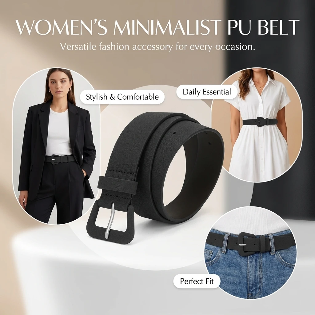 Damski pasek PU w cukierkowych – Women Formal Wear Belt recenzja i cena