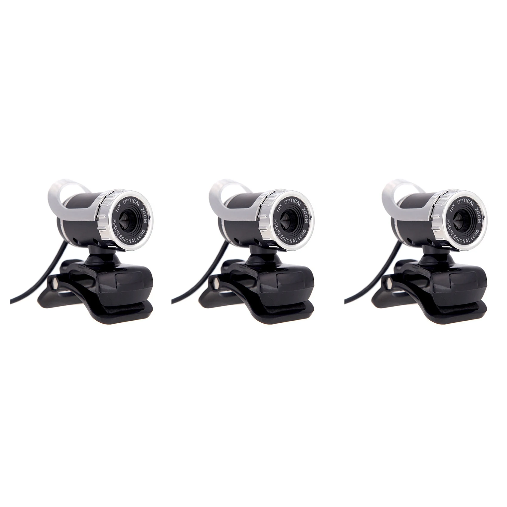 Superior-3X USB 2.0 12 Megapixel HD Camera Web Cam 360 Degree With MIC Clip-On For Desktop Skype Computer PC Laptop