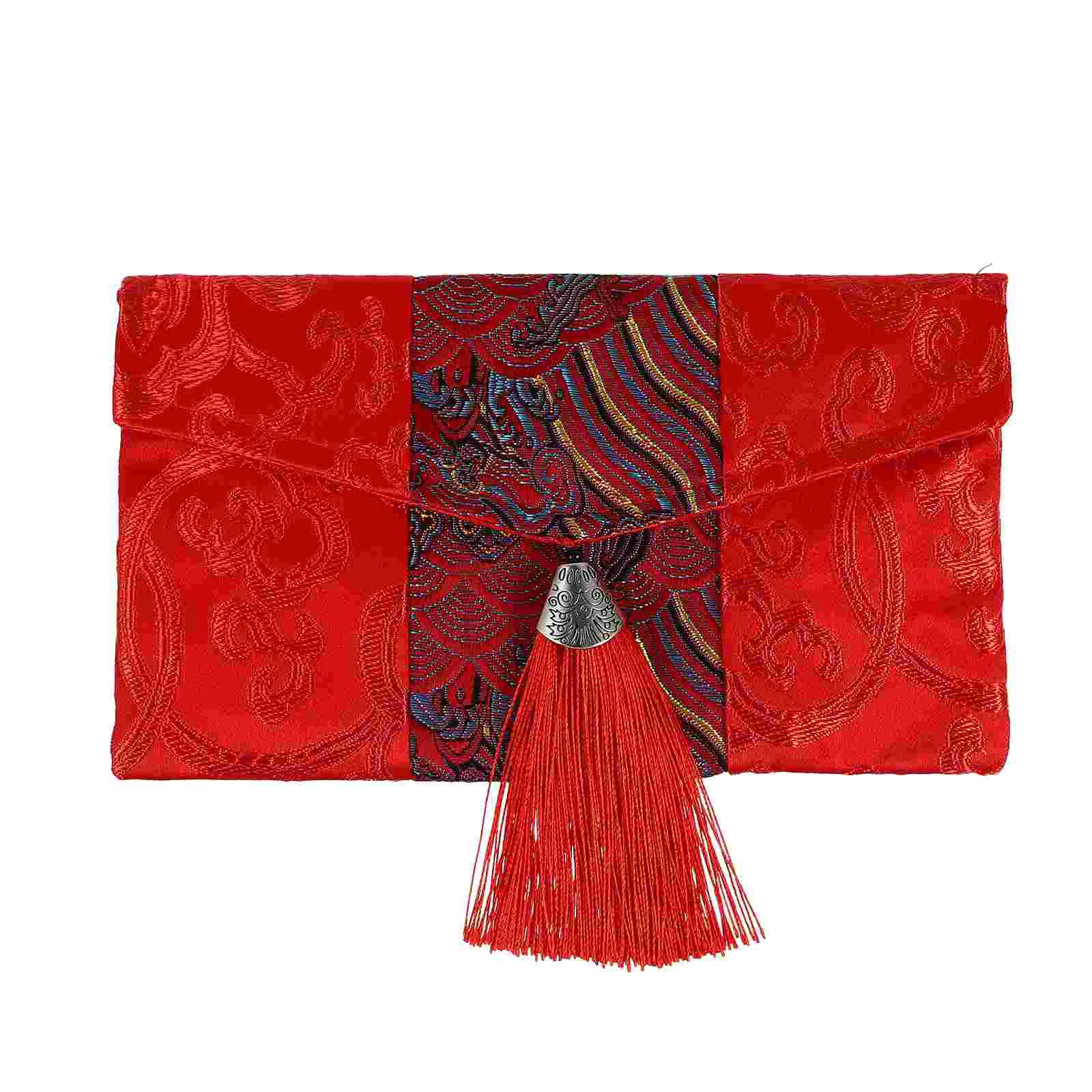 

Fabric Red Envelope Chinese Style Money Pockets Packet New Year Wedding Cloth Brocade Pouch Miss