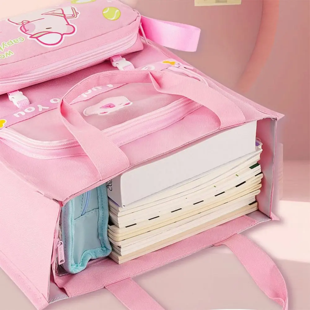 Multifunction Six-Layer Tote School Bag Capybara Waterproof Students Tutorial Bag Large-capacity Portable File Bag School Office