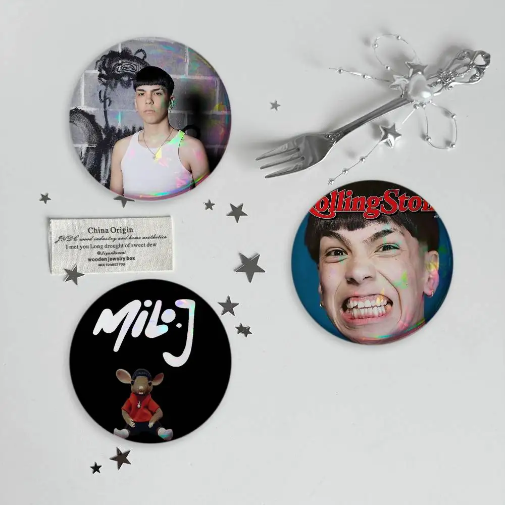 A-Argentine rapper M-Milo J Brooches Cartoon Badge Pins Backpack Hat Accessories Friend Gift