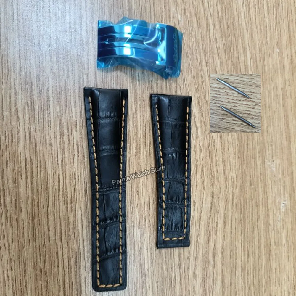 Ремешок для наручных часов Parnis, 23 мм, ремешок из натуральной кожи, серебристый, аксессуары для мужских и женских часов