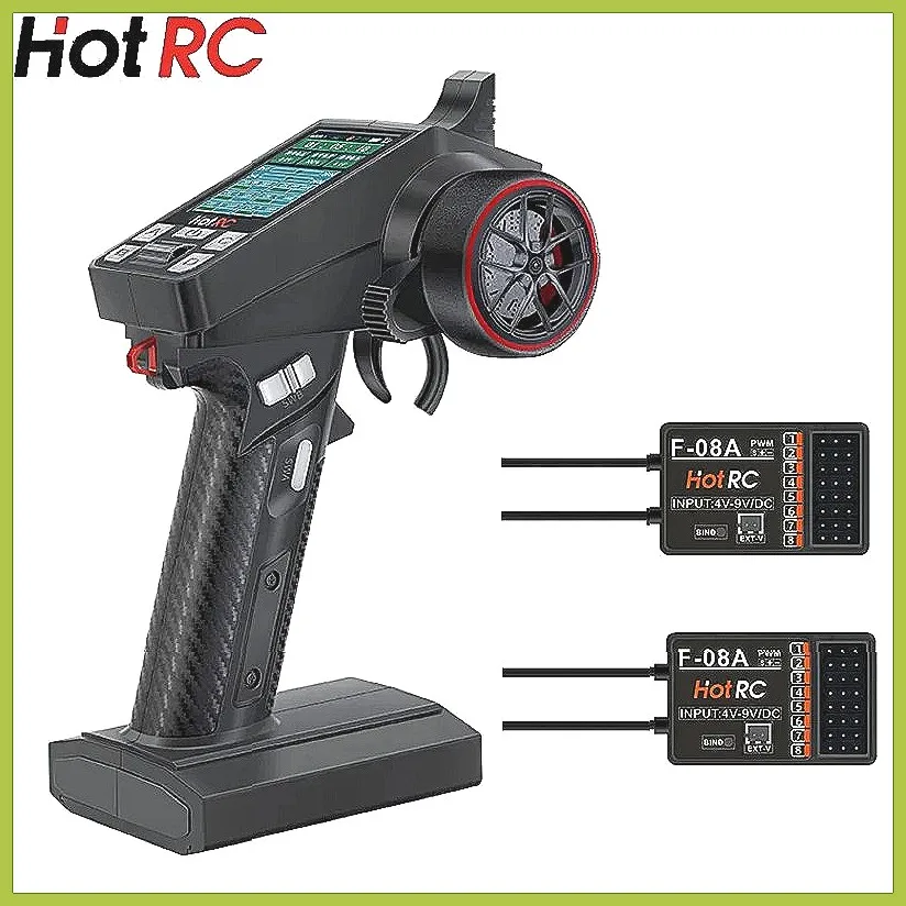 2.4G 8-Channel RC Transmitter and Receiver for RC Cars, Boats, Tanks, Drift & Climbing Vehicles