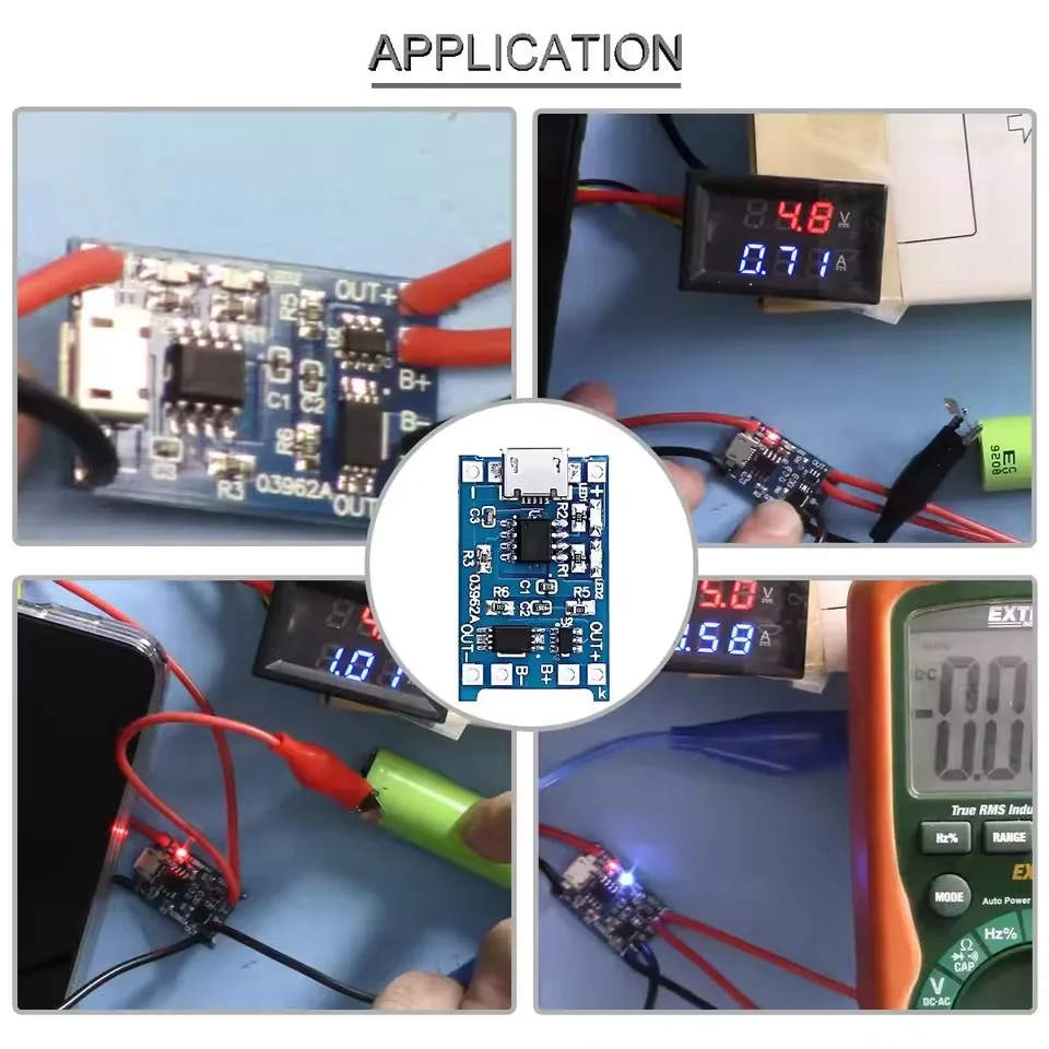 Type-C Micro USB Interface Connector 5V 1A 18650 Lithium Battery Charger Module Charging Board with Dual Protection Functions view 6