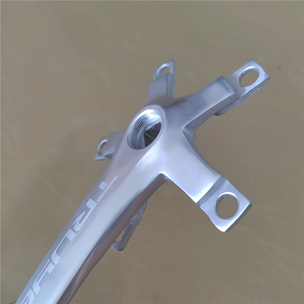 Folding Road Bike Crankset BMX Parts Attachments Alloy 5 Nail Square Hole 152mm BMX 110BCD Silver