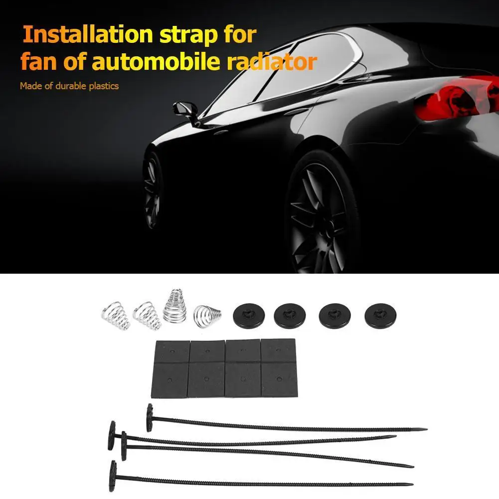 

1 Set Car Electric Cooling Radiator Plastic Metal with Long Service Life Fan Mounting Tie Rod Kit Bracket Universal