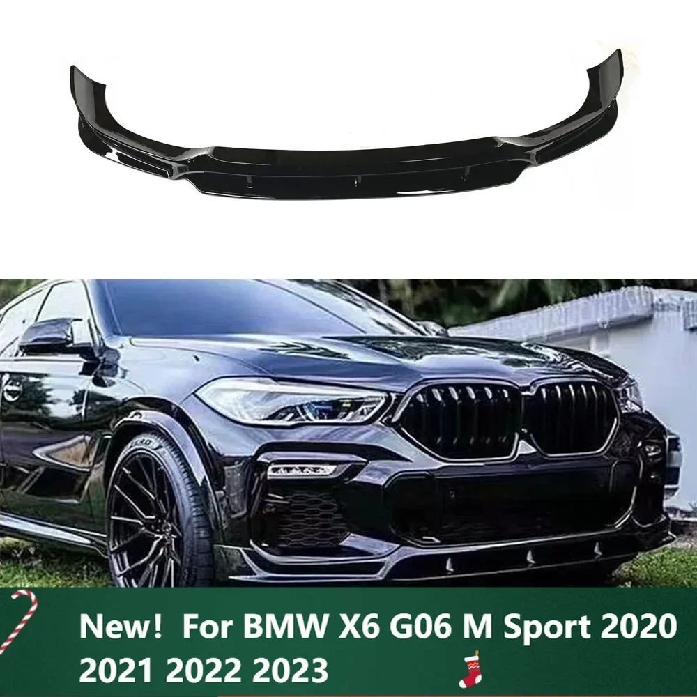 

New！For BMW X6 G06 M Sport 2020 2021 2022 2023 Car Front Bumper Spoiler Lip Lower Splitter Blade Protect Kit