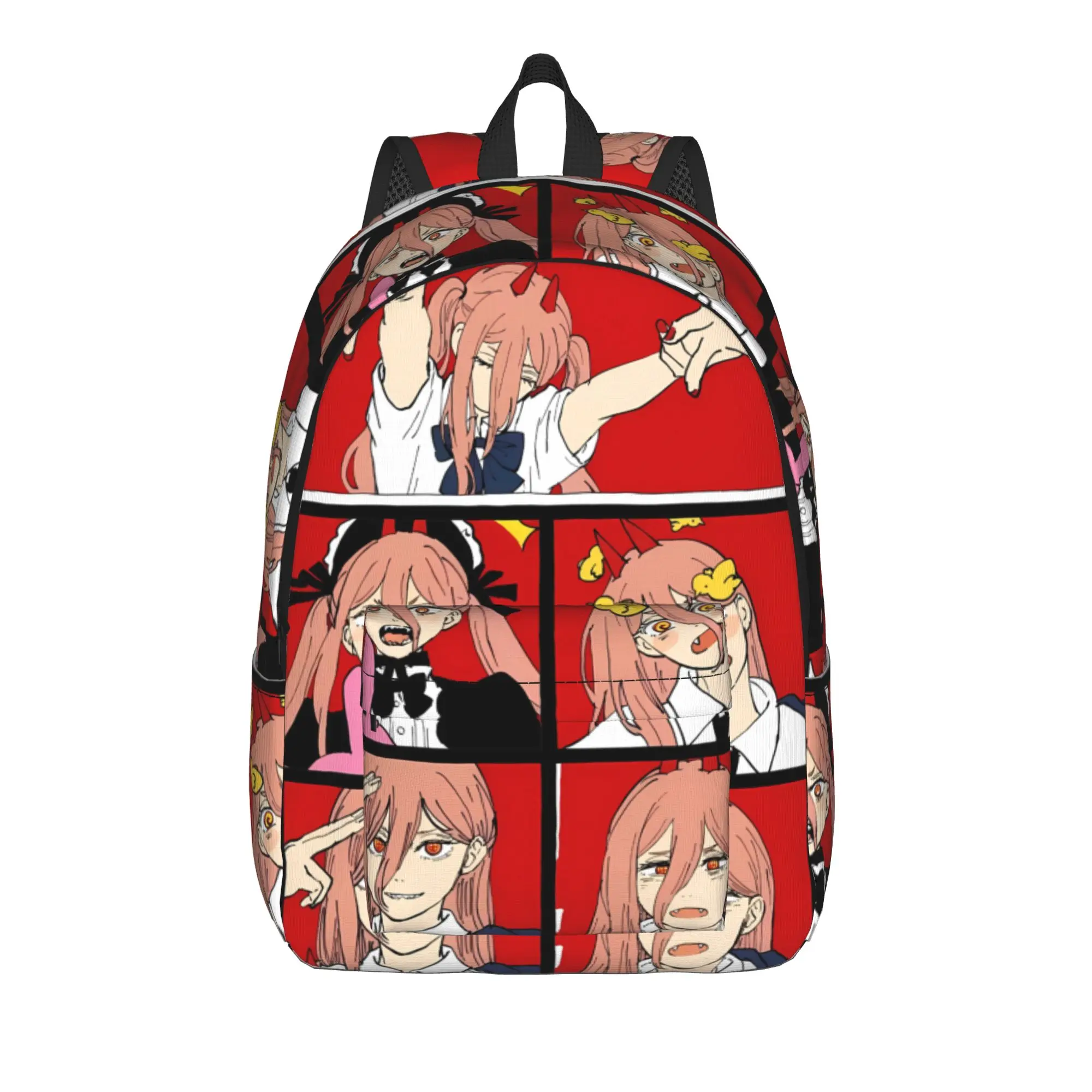 Power comic anime Backpack Chainsaws Mans Workout Backpacks Student Unisex Custom Pattern School Bags Funny Rucksack