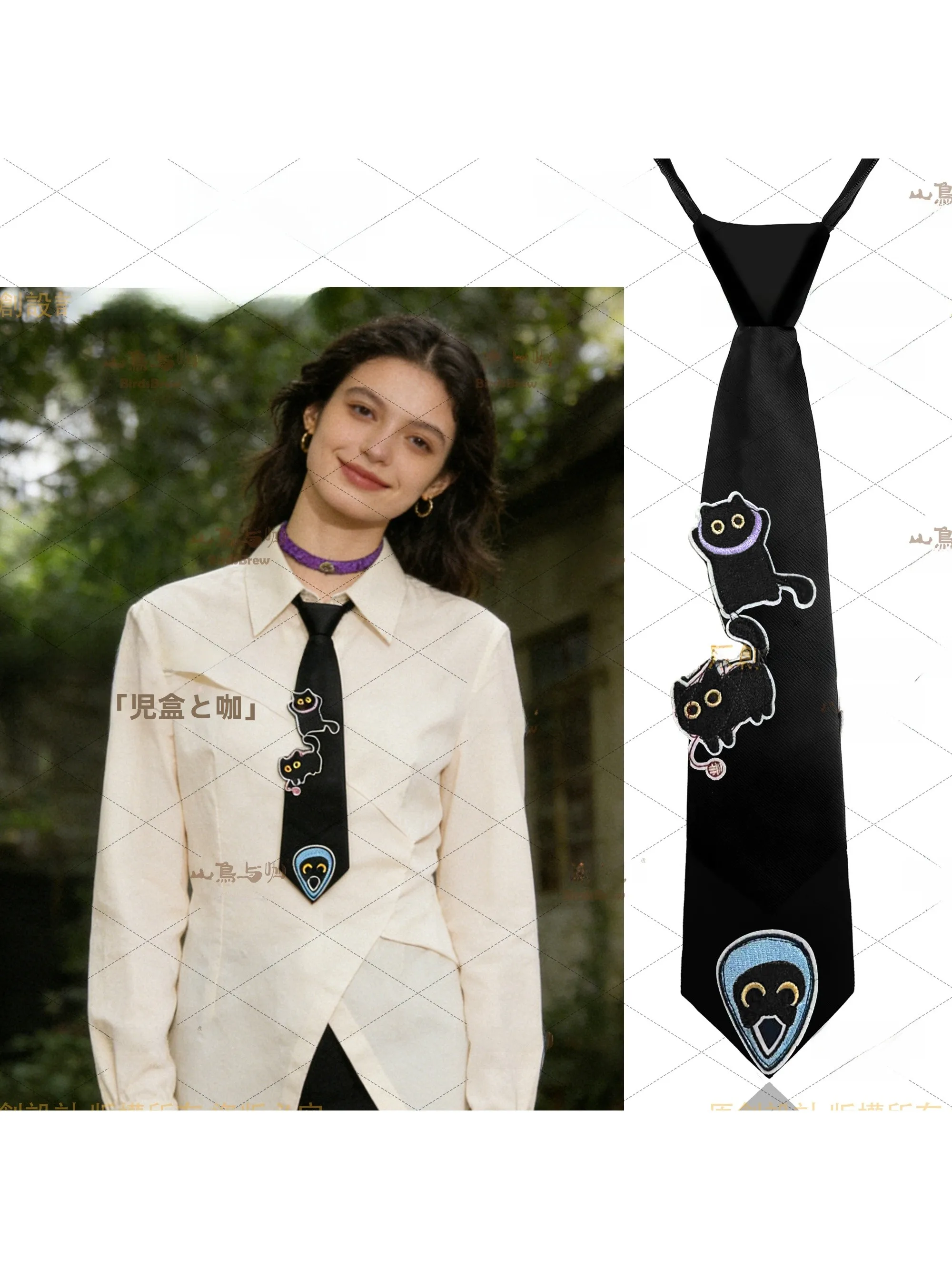 original-cute-embroidered-tie-bla-baund-fun-layering-bow-tie-personali-sweet-girl-sle-suit-jk-orm-accory