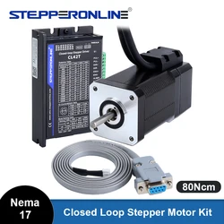 STEPPERONLINE Nema 17 Closed Loop Stepper Motor Kit 0.8Nm Nema17 Stepper Motor and Servo Driver CNC Kits