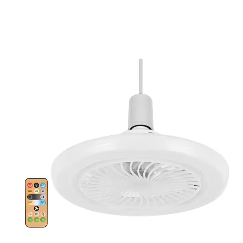 LED Fan Light New E27 Screw Mouth Suction And Suspension Dual-purpose Multifunctional Bedroom Energy-Saving Ceiling Fan Light