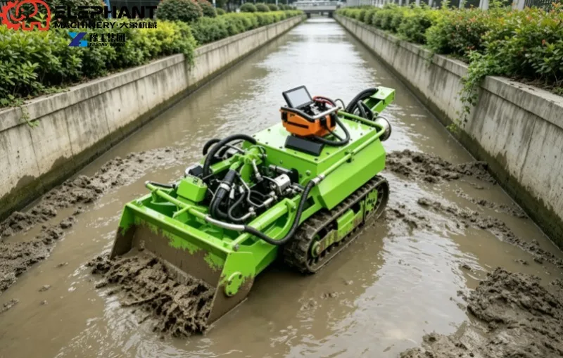 Water Conservancy Underwater Dredging Robot Remote‑Controlled Tracked Machine For River Lake Silt Sand Desilting
