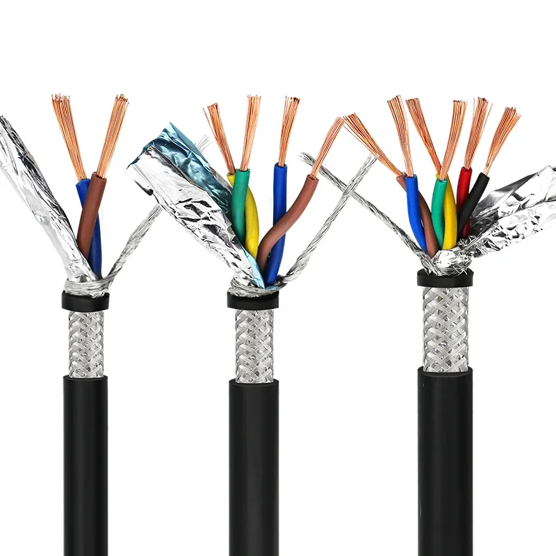RVVSP Twisted Shielded Wire Signal Cable 18AWG 22AWG 16AWG 20AWG Wire 4 6 8 10 12 16 Cores For Communication Audio Broadcasting