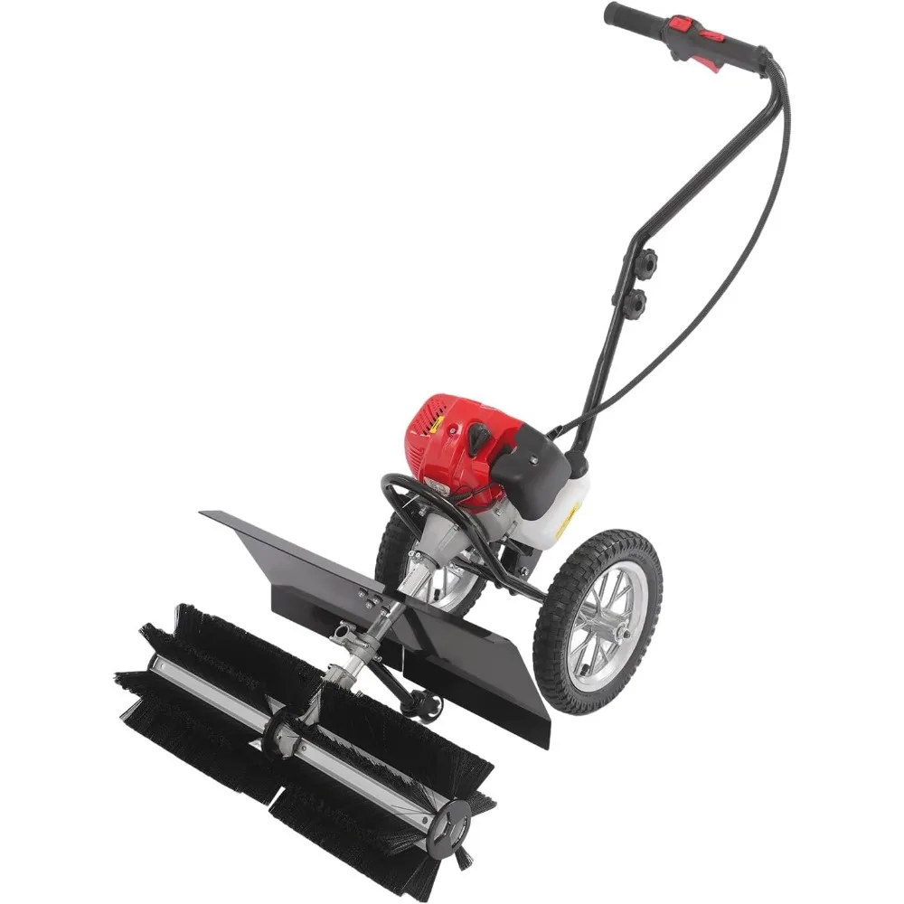 Spazzatrice portatile alimentata a gas a 2 tempi da 43 cc, spazzatrice a mano per esterni, scopa a benzina per prato, fattoria, strade,