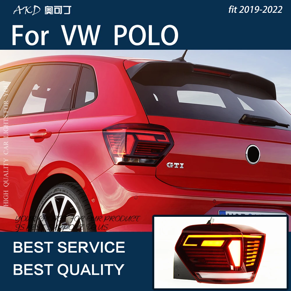 

Car Lights for Polo 2019-2022 LED Auto Taillight Assembly Upgrade High Configure Rear Dynamic Highlight Accessories Facelift