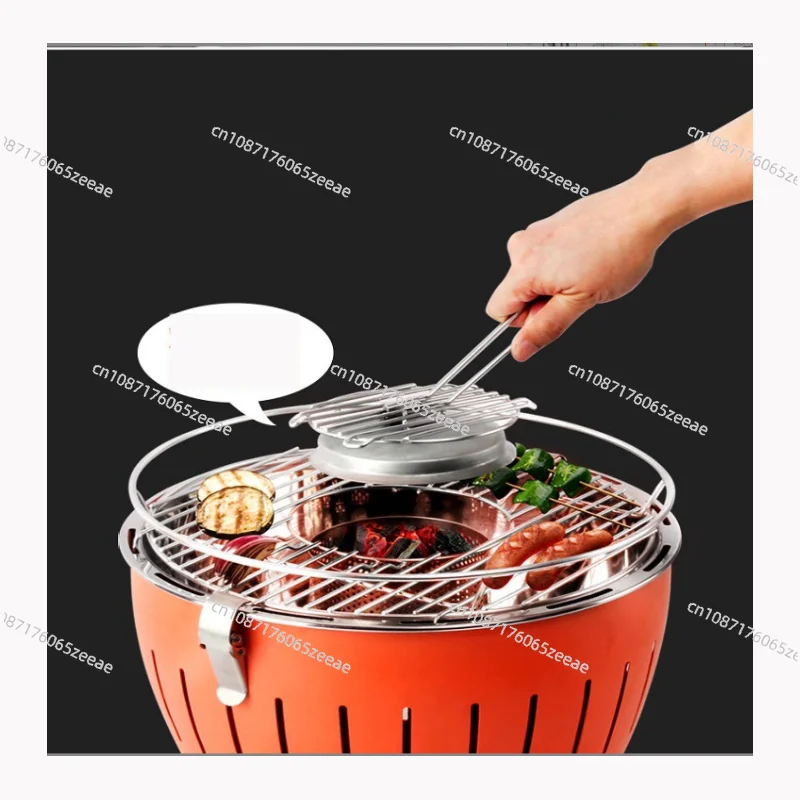 

Smokeless BBQ Stainless Steel Grill Grill Charcoal Grill with Travel Bag USB Charging/Battery Temperature Control