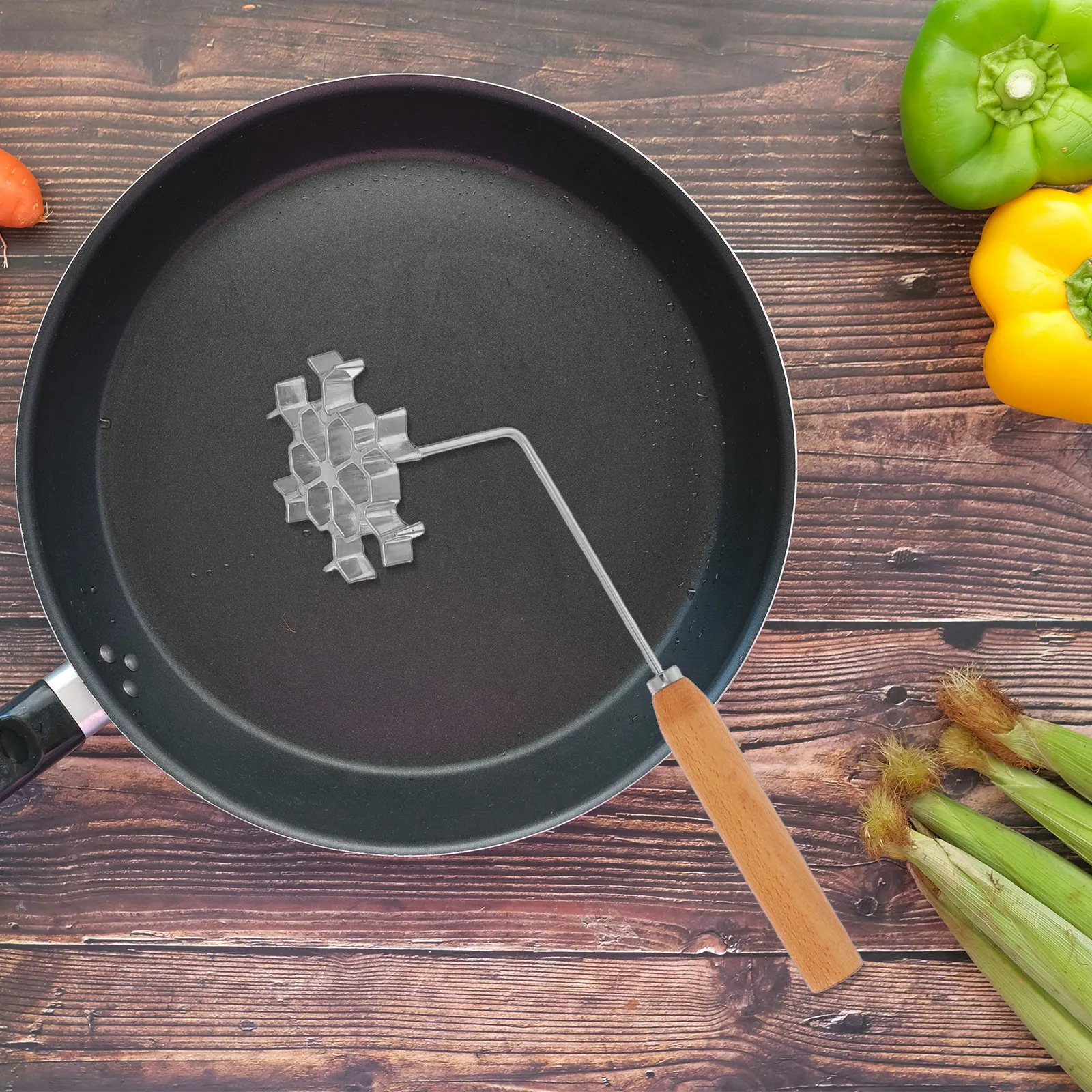 1Set Hollow Snowflake Deep Frying Mold Metal Timbale Maker for Shrimp Cakes Radish Fritters Pancakes Pastries Cooking Tool - view 3