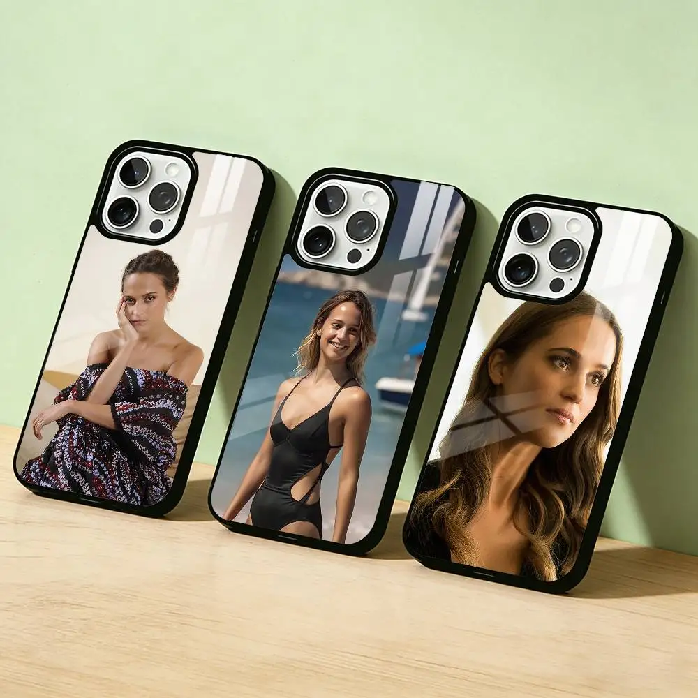

Elegant Actress A-Alicia V-Vikander Phone Case For iPhone17,16,15,14,13,12,Plus,Pro Max Magnetic For Magsafe Wireless Charging