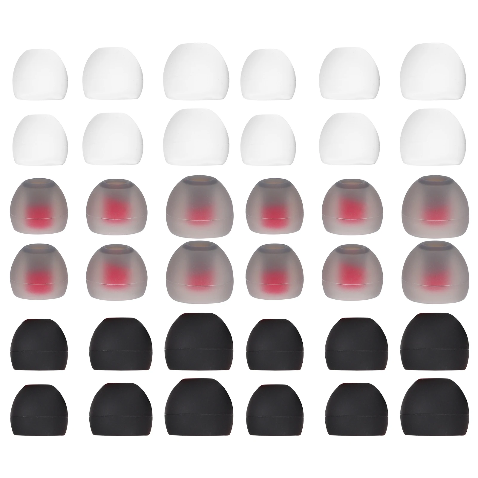 

36pcs Dual Color Silicone Earbud Tips Noise Reduction Replacement Ear Tips Soft Fit Large Medium Small Hunting