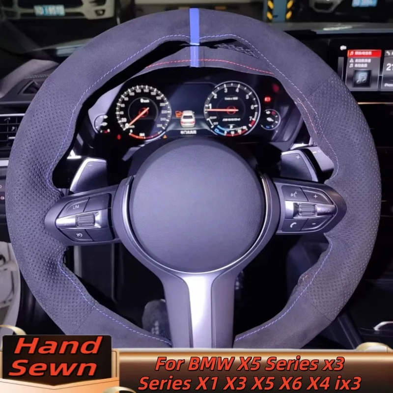

Genuine Leather Hand-Sewn Steering Wheel Cover For BMW X5 Series X3 Series X1 X3 X5 X6 X4 X3 Anti-Slip Breathable Auto