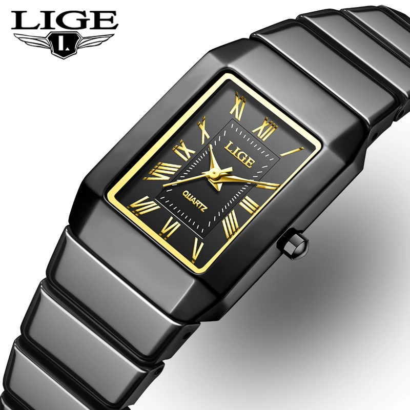 

LIGE Top Brand Luxury Womens Watch Fashion Ceramic Quartz Wristwatches Waterproof Elegant Watches Ladies Gifts Reloj Mujer 2026