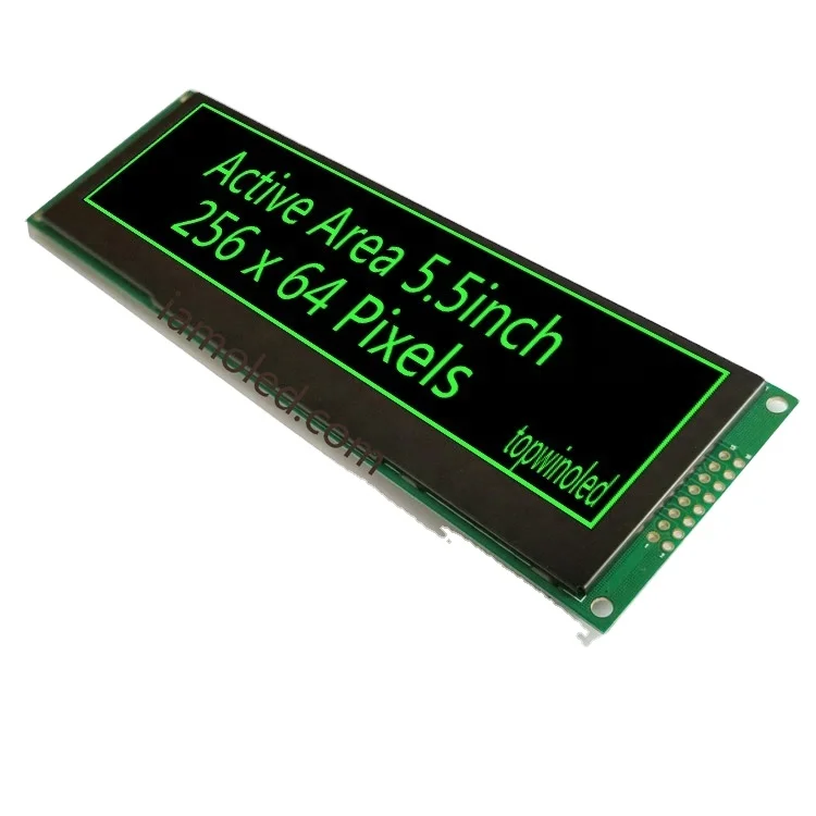 Best selling 5.5 inch 5.5'' 256x64 pixel green 16 gray oled module for electronic instrument SSD1322 TW56640560A01 with PCB