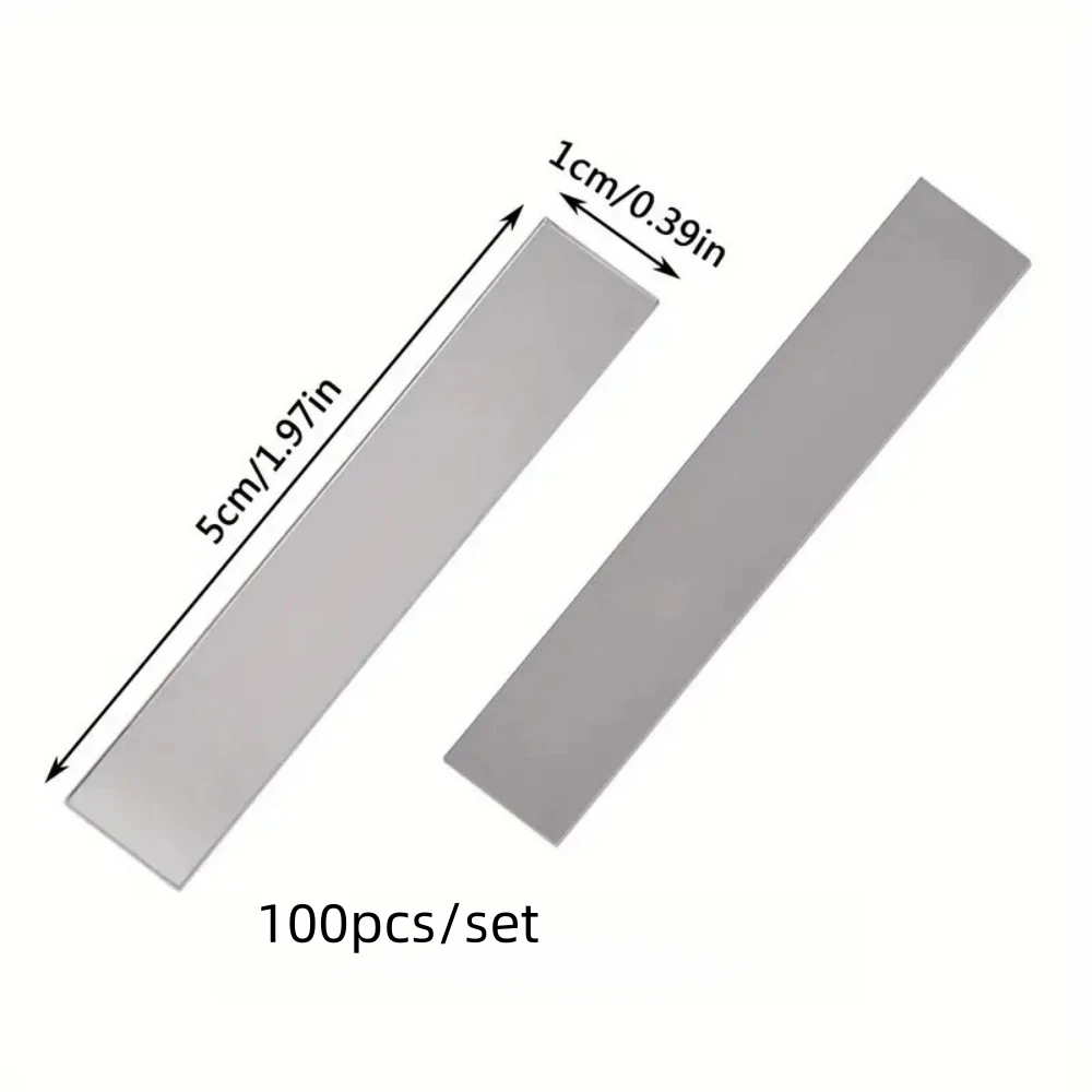 1/200pcs/set DIY Pieces of Rectangular Mirror Wall Stickers, Self-adhesive Handmade DIY Decorative Mirror Stickers   Decoration