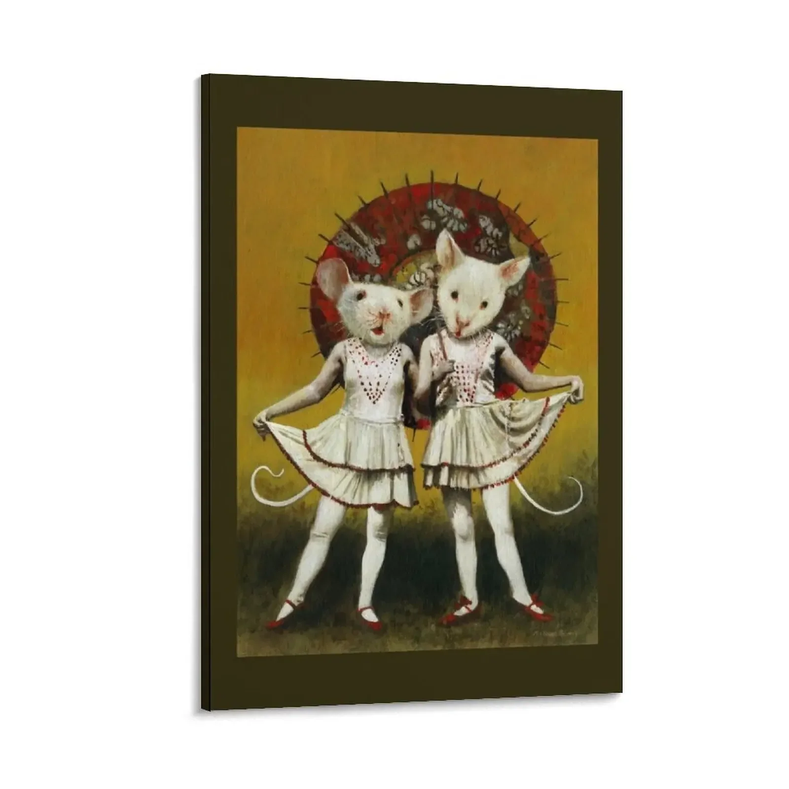 

Vintage Theatrical Mice Canvas Painting room decoration art mural Decorative picture