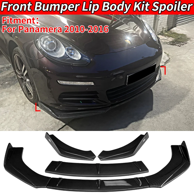 

For Panamera 2010-2016 Front Shovel Car Modification Front Bumper Lip Kit Separator Spoiler Diffuser Bumper Collision Accesorios