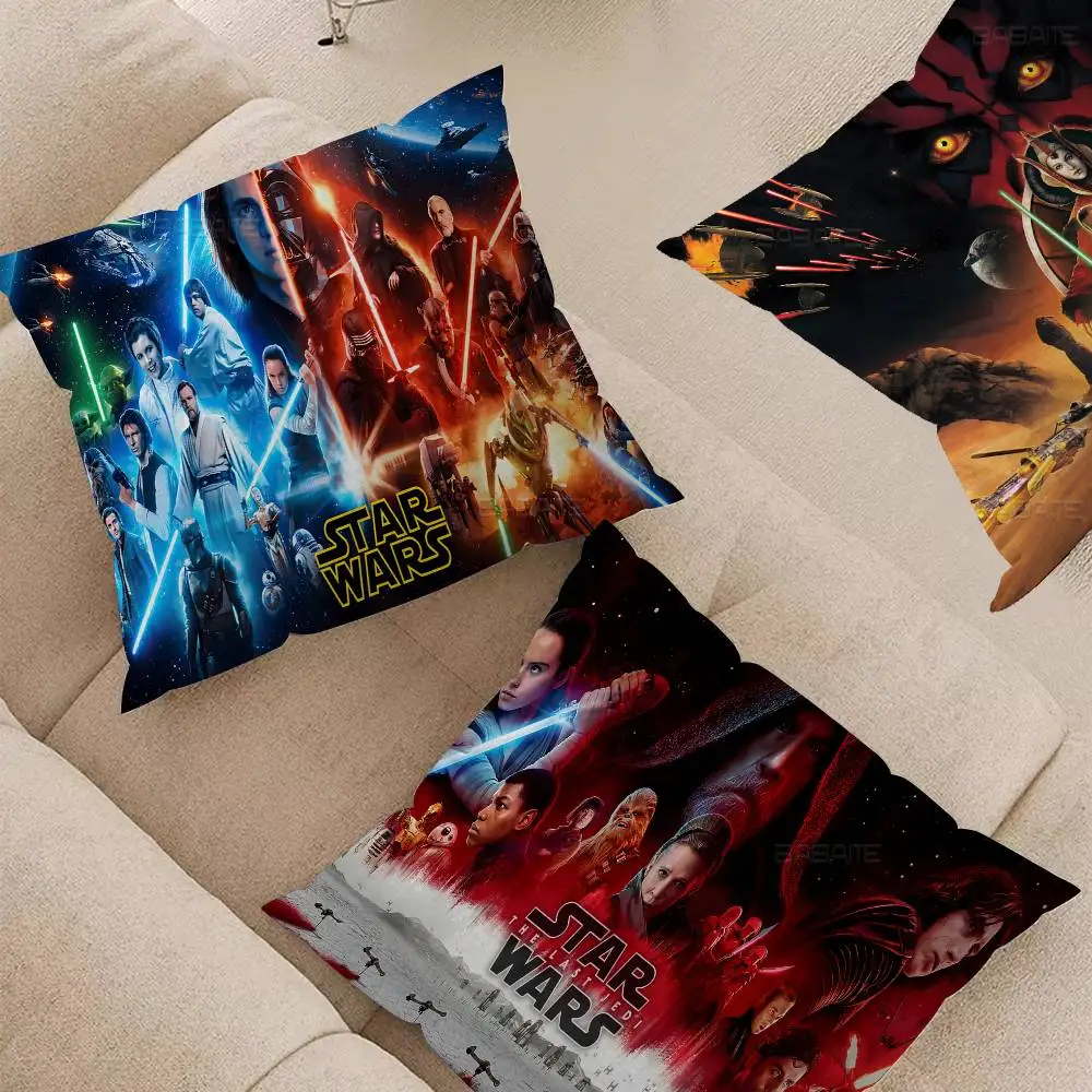 

Science Fiction S-Star Movies W-Wars Cushion Cover Pillow Cover Decor Pillowcase Printed Cushion Case For Couch
