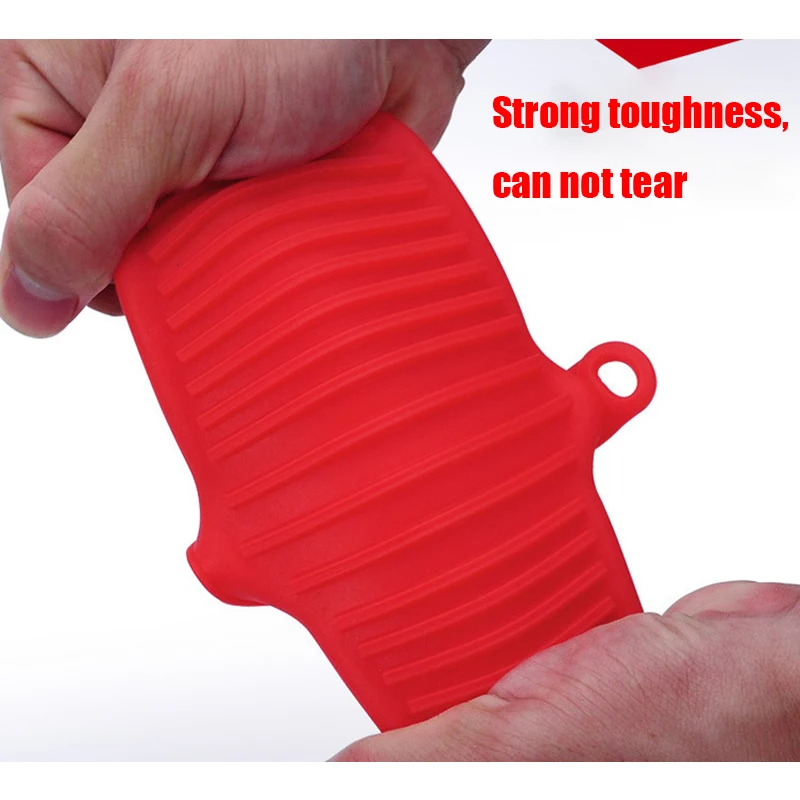 قطعتان من قفازات الفرن المصنوعة من السيليكون المقاومة للحرارة، أدوات المطبخ والطبخ والخبز، واقي الأصابع لمقلاة الهوائية #4