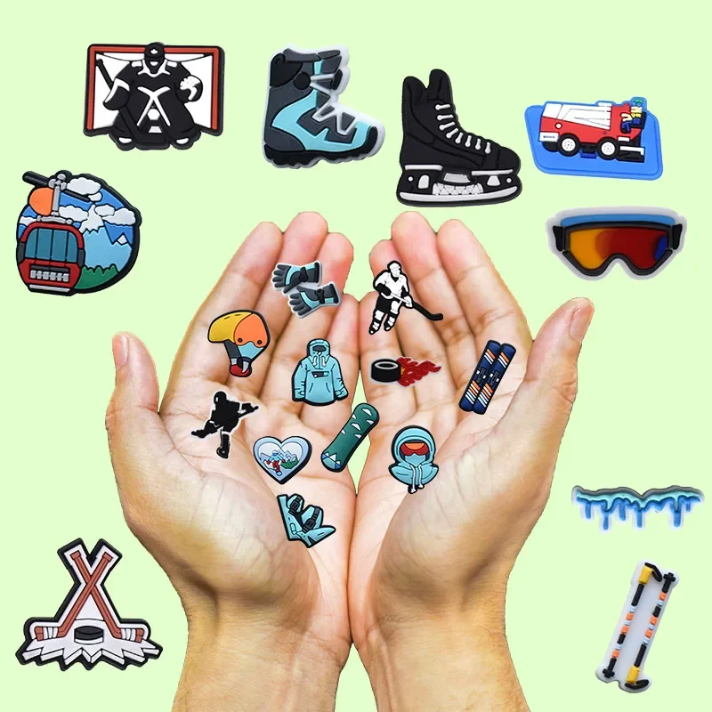 

Shoe Charms for Crocs Accessories Ski Athletes Shoes Charm for Croc Decorations Pins Men Accessory Jeans Woman Clogs Clips