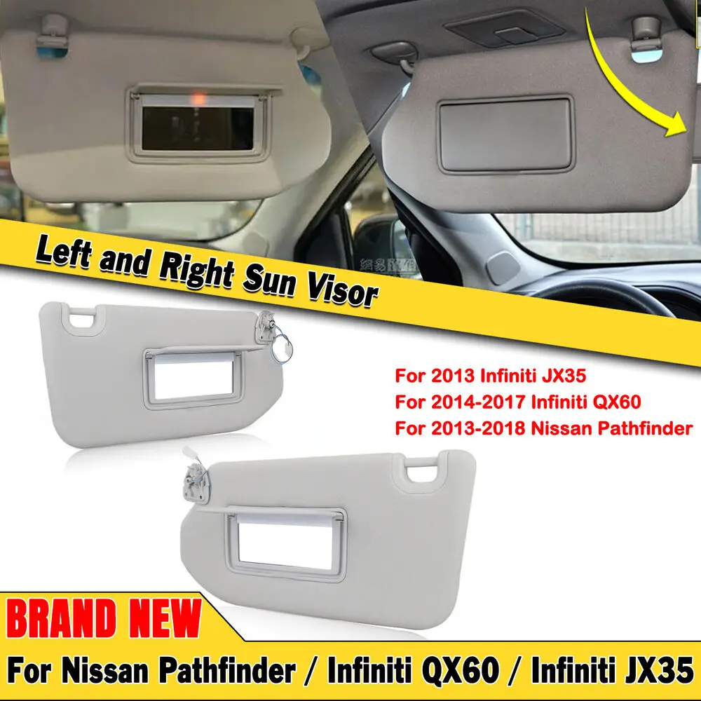 

Left & Right Car Sun Visor For 2013-2018 Pathfinder 2014-2017 Infiniti QX60