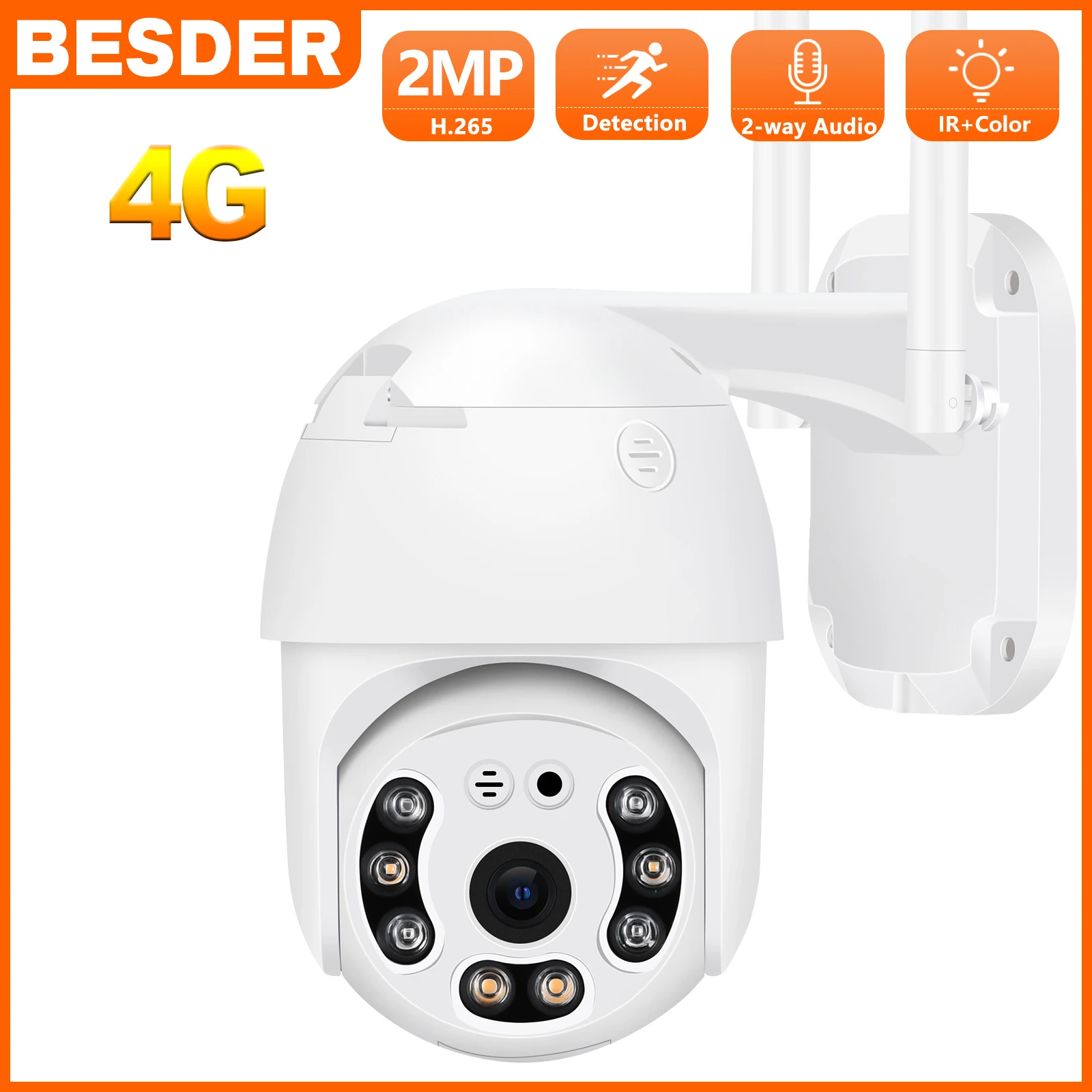 

1080P HD WiFi IP Camera 3G 4G 4X Digital Zoom Camera AI Humanoid Detection PTZ Audio Camera Outdoor Scurity Surveillance Camera