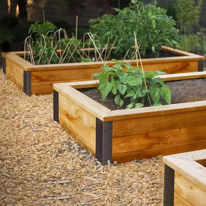 Robusto supporto angolare da 90 gradi Staffa resistente a forma di L Ferro spesso con vite per giardinaggio Fioriera per letto in legno rialzato all'aperto