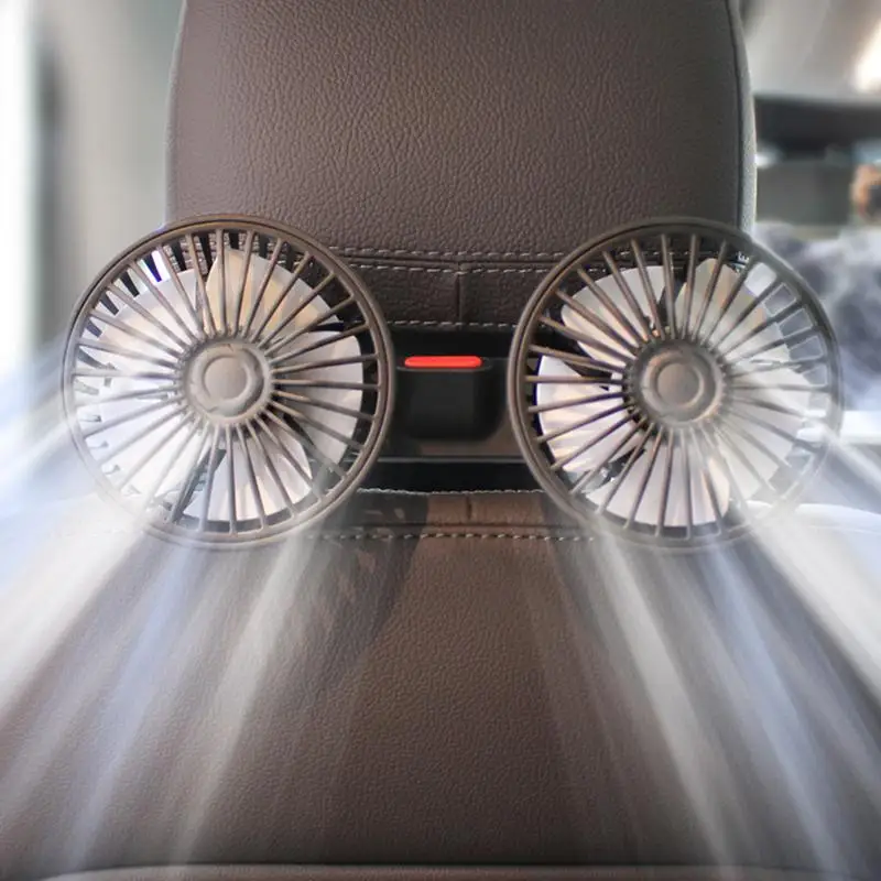 

Car Fans For Backseat For Kids USB Head Car Seat Fan Low Noise Car Rear Seat 360 Degree Rotatable Portable Fan 3 Speed