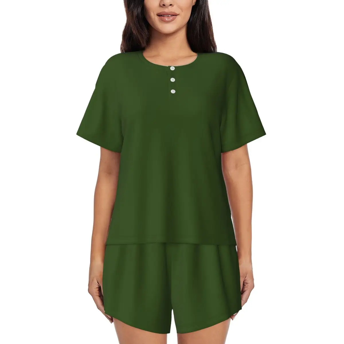 

Many solid colors Women's Pajamas Set, Includes Short sleeves and shorts, Suitable for home wear Ventilate Soft Casual