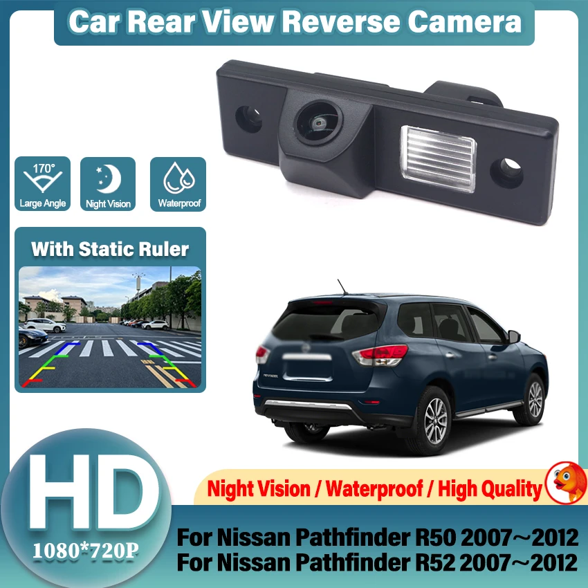 Car Rear View Camera For Nissan Pathfinder R50 2007~2012 R52 2007~2012 Backup Camera license plate Camera CCD Night Vision