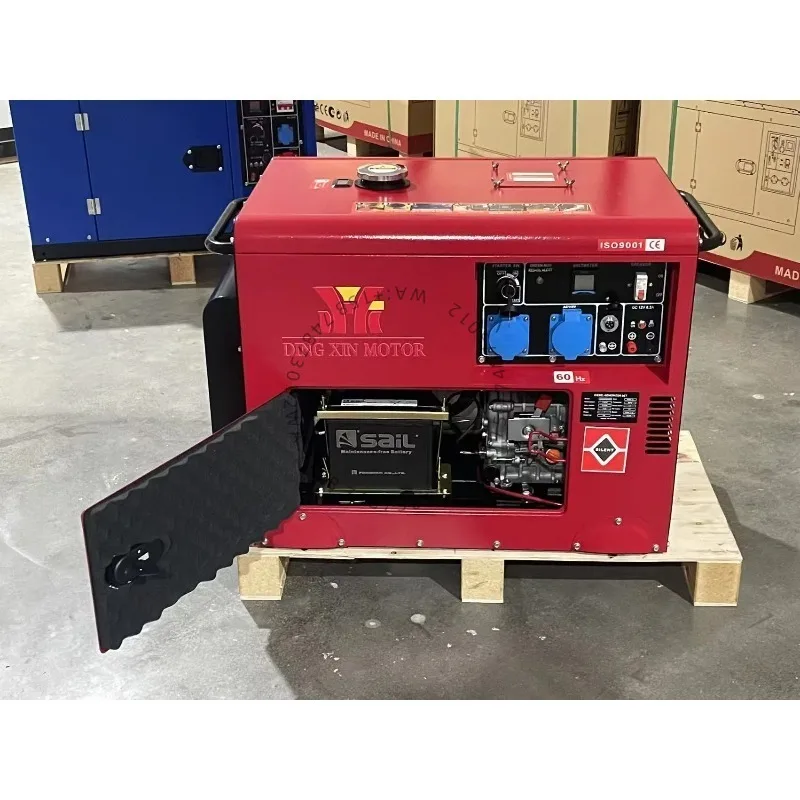 Fartory Portable Die sel Generator 3kw to 15kw 50HZ/60HZ Silent Type 220V Rated Voltage for Home Use