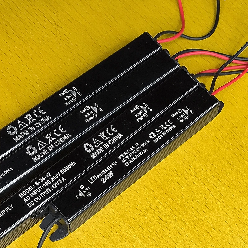 DC 24V 12V LED Thin Power Supply Lighting 1/2/PCS Transformer AC120-240V 24W 36W 60W 100W For LED Light Driver Adapter