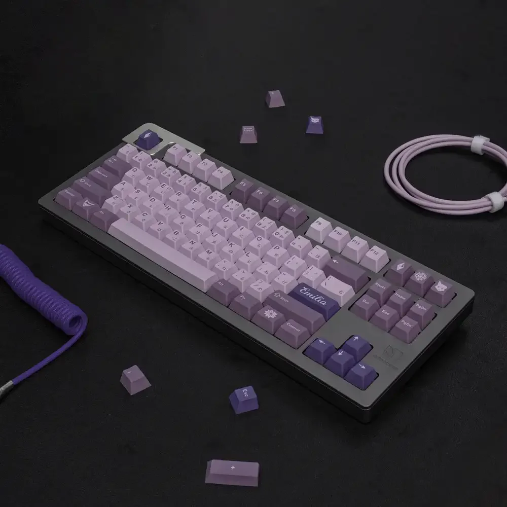 

for 129 Keys Frost Witch Keycap Cherry Profile PBT Dye Sub Keycap Keyboard English Key Caps Custom Keycaps part