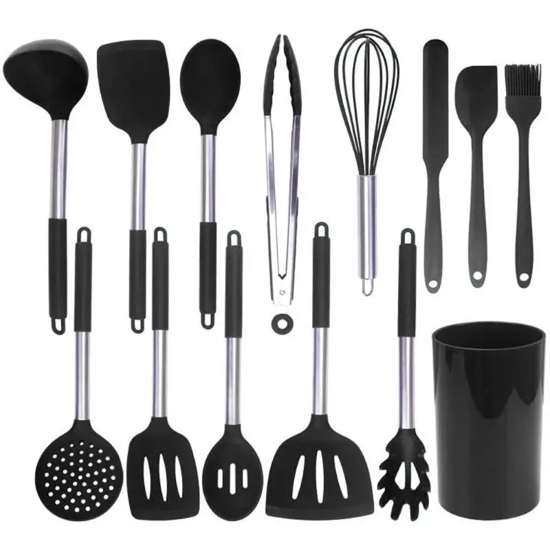 

14pcs/set Non Silicone Kitchen Cooking Utensils Spatula Spoon Egg Beater Cookware Kitchenware