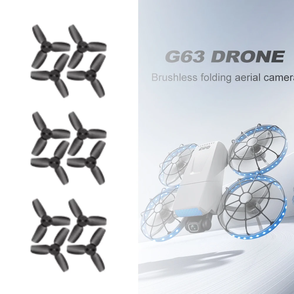 D63 Brushless Folding Drone Original Propeller Spare Part D63 Wing Blade 3-Leaf Maple Leaf Part Accessory