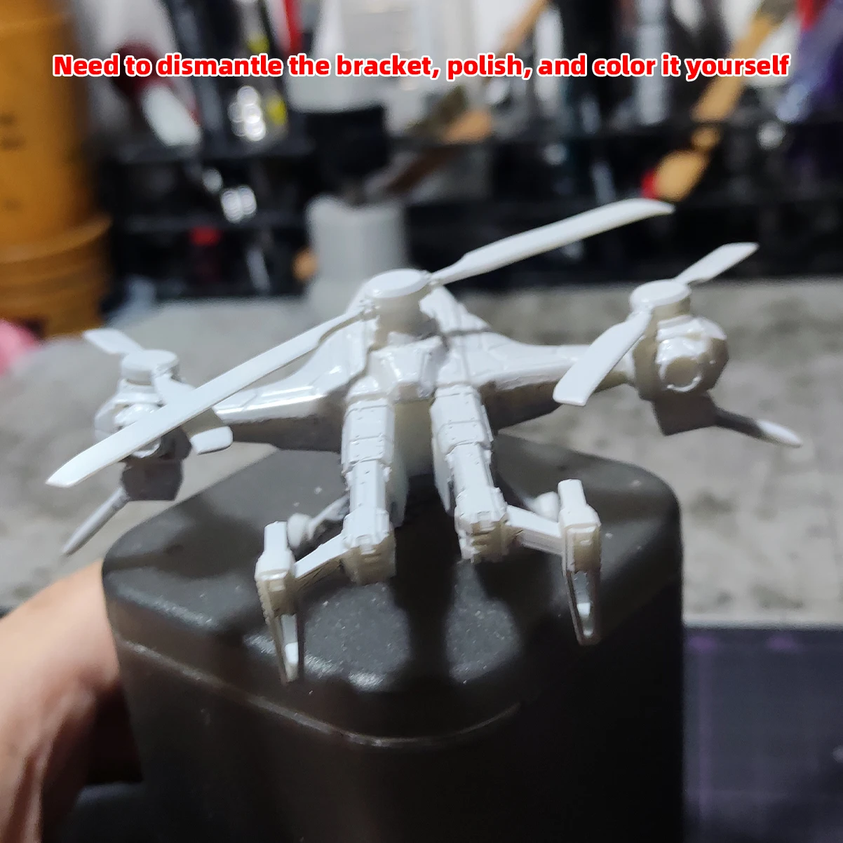1/72 Modellbausatz 3D Harz Miniatur Diorama Gebäude Unbemalter Sci-Fi Hubschrauber DIY – Detail 12