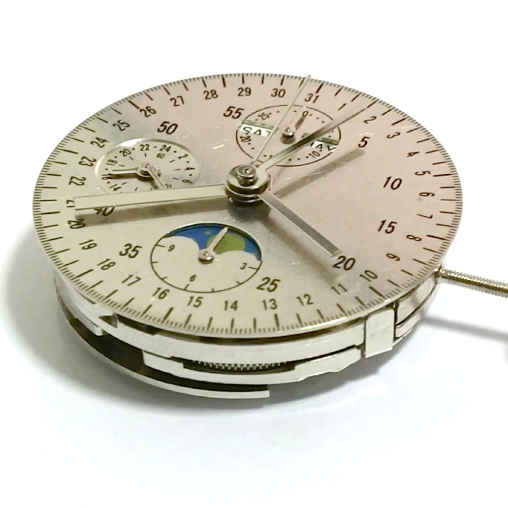 7751 watch 7750 movement mechanical watch calendar Two time zones GMT watch movement mechanical watch calendar Two time zones