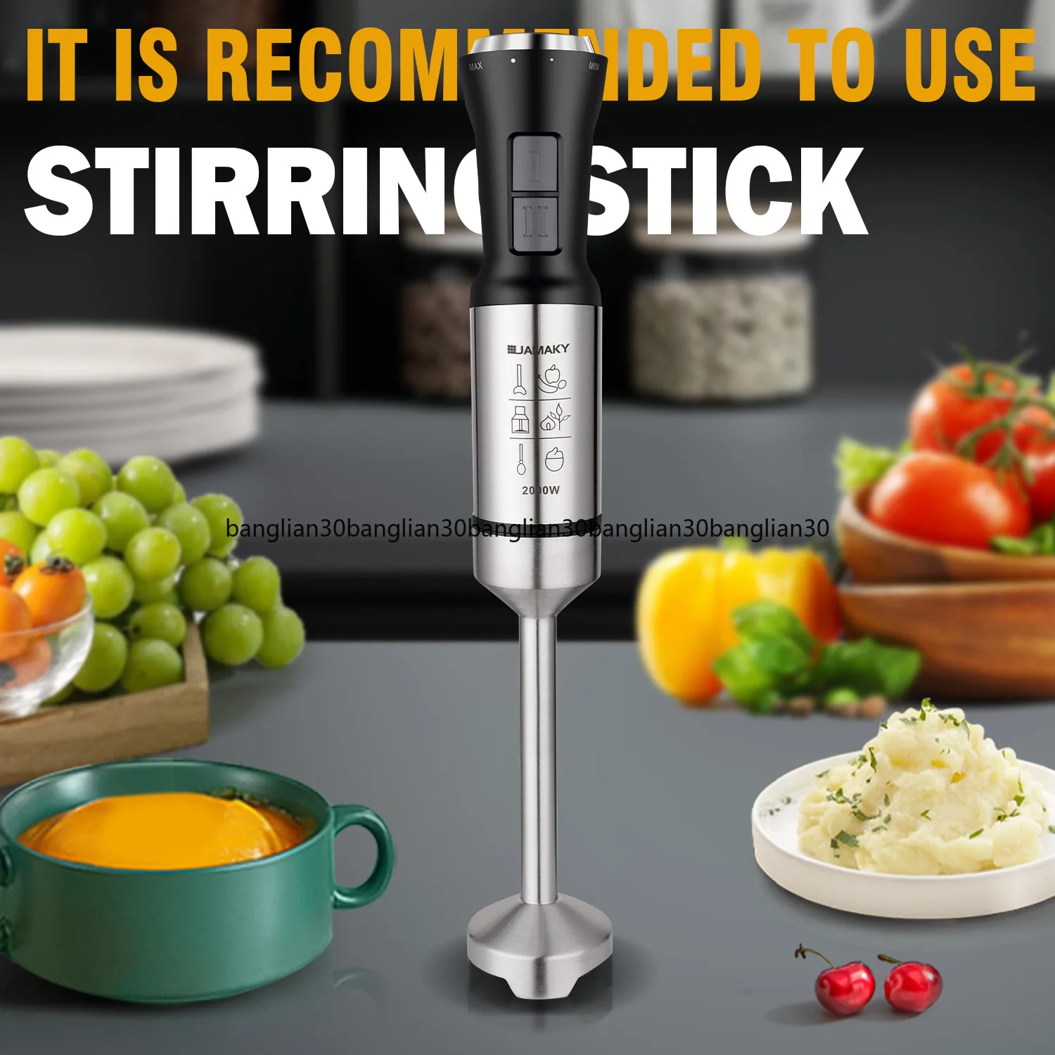 Household 500W Four-in-one Mixer Set Multifunctional Complementary Food Cooking Machine Juicing and Egg Beating
