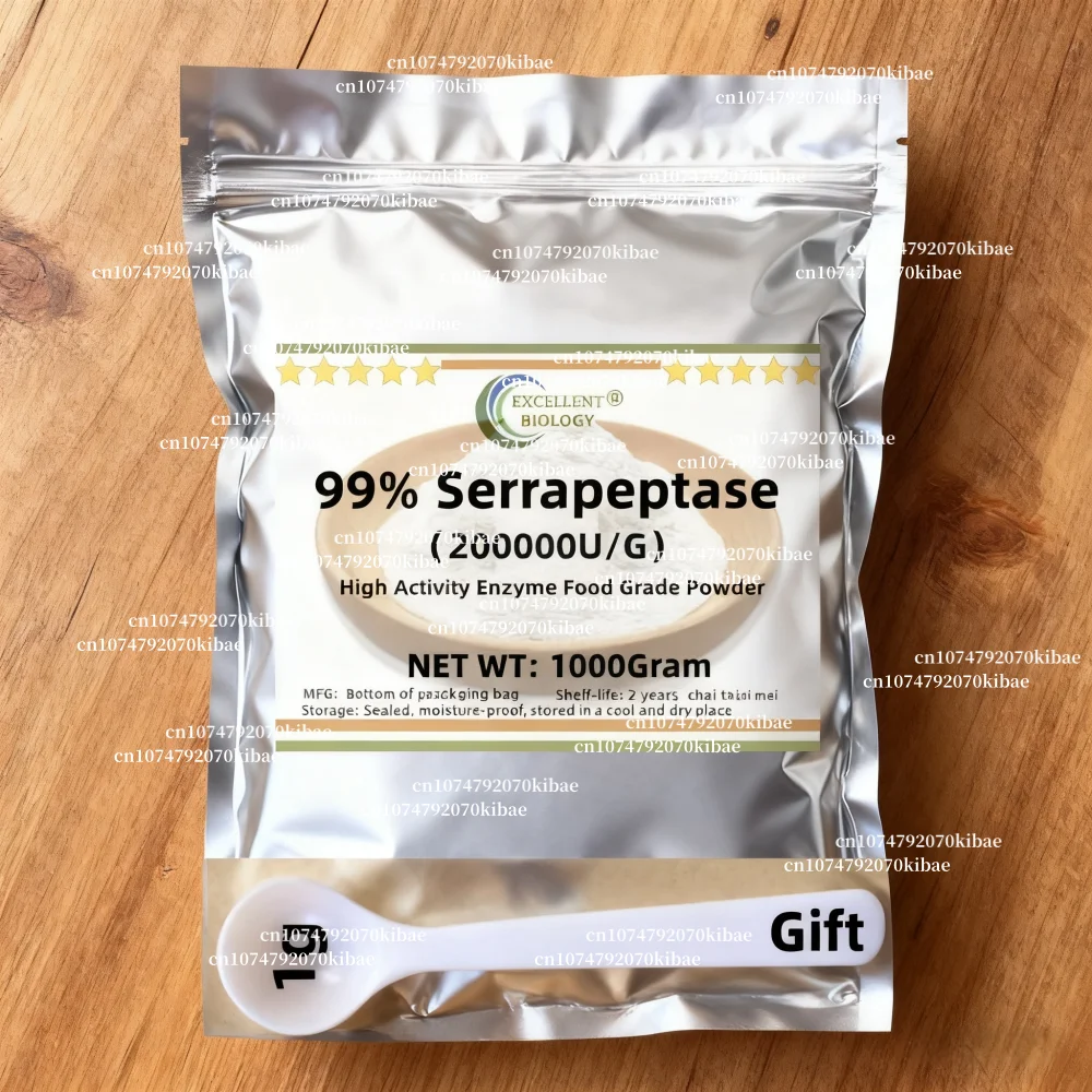 AliExpress Fabrikdirektverkauf kundenspezifische Verpackung 99% Serrapeptase hochwirksames Enzym Großhandelspreis weltweite schnelle Lieferung